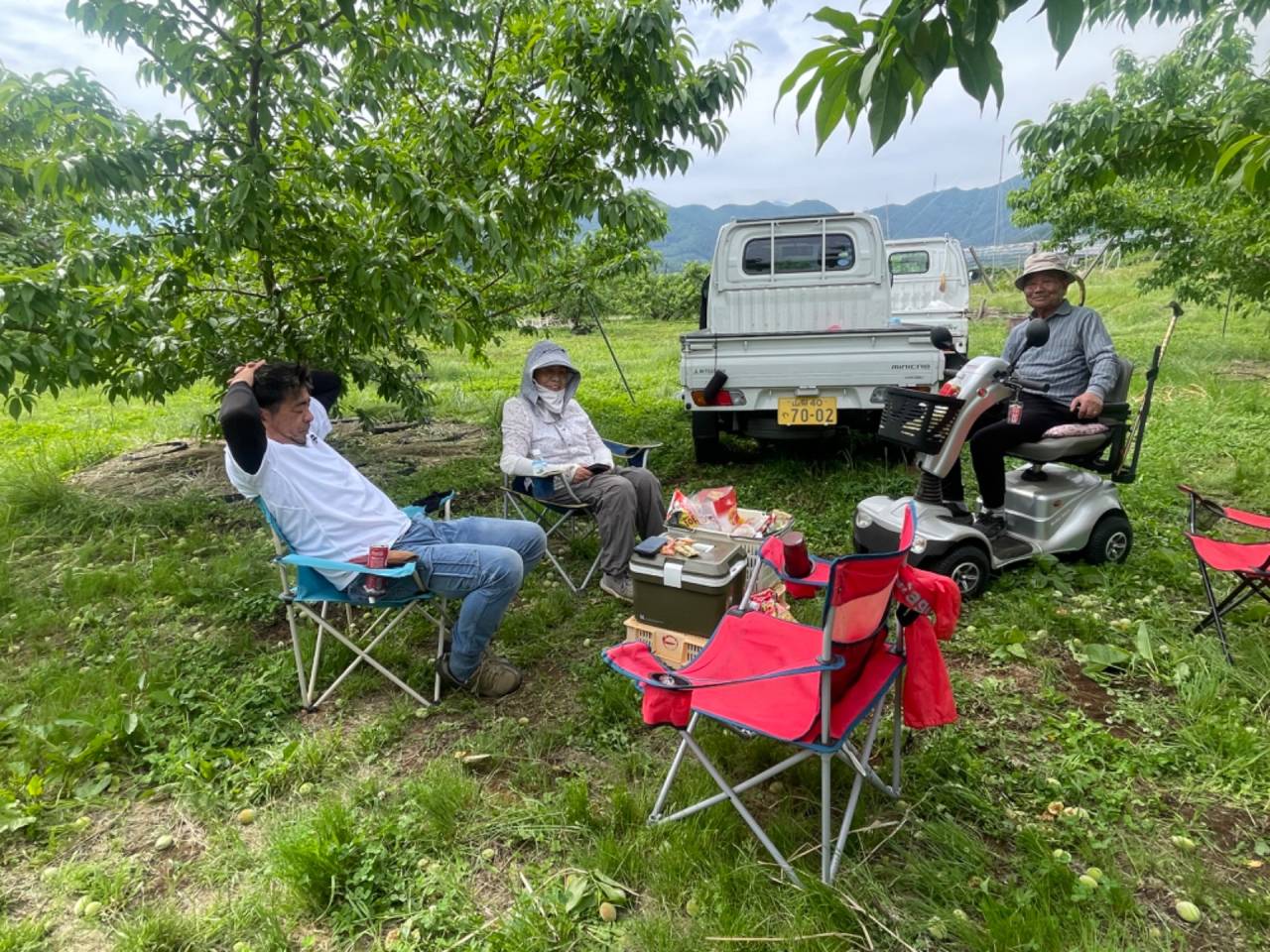 一休み🍵 山梨県甲州市桃.ファミリーファーム三森